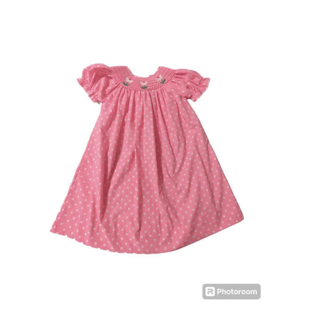 Girls Castles & Crowns Pink Polka Dot Dress Size 4T